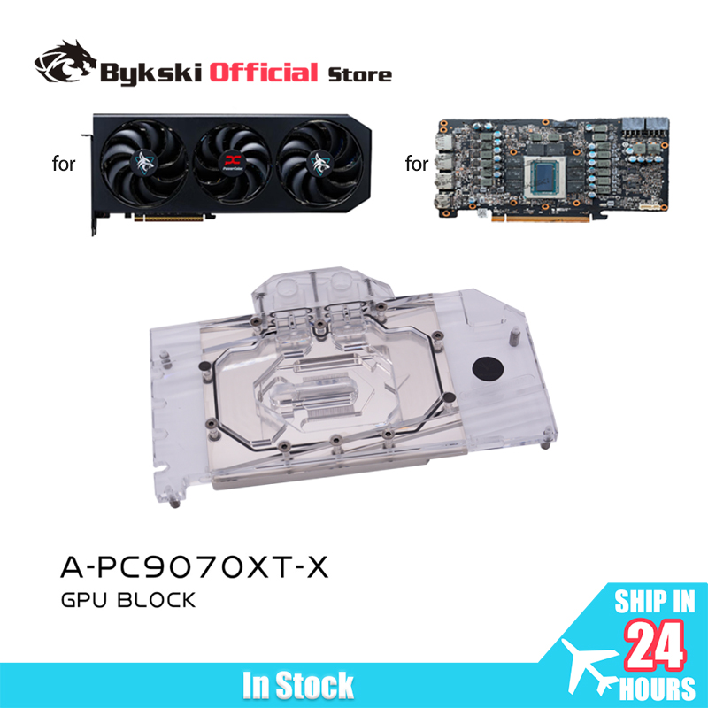 Rx 9070 Xt - Водяной блок графического процессора Bykski A-PC9070XT-X