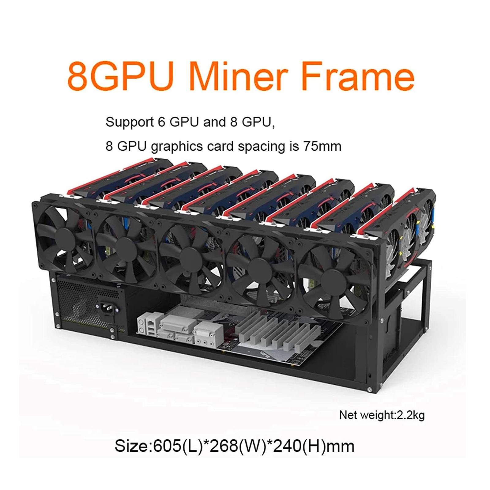 Gpu Mining Rig Frame 8 Gpu - Корпус для видеокарт с открытой рамой,