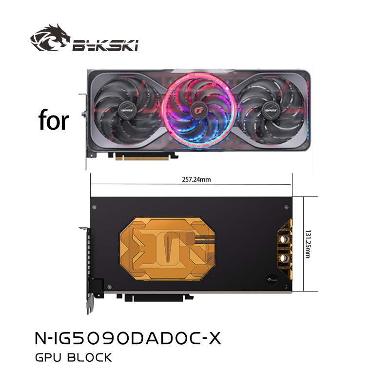 Rtx 5090 32Gb - Блок графического процессора Bykski для красочной