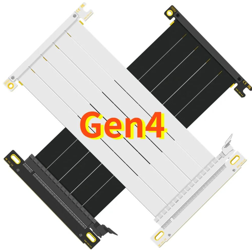 Itx Gpu Riser Pcie 4.0 16X - Черно-белый двойной Реверсивный удлинитель для видеокарты