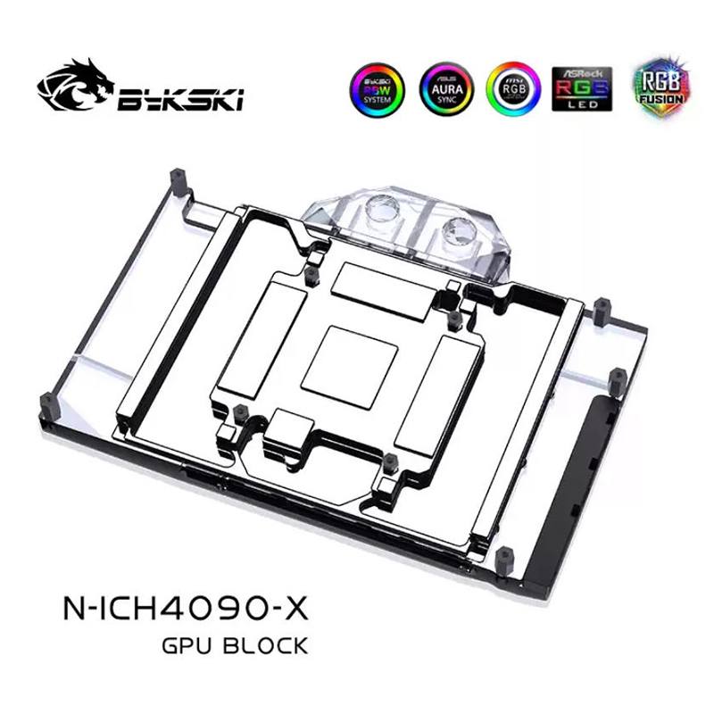 Rtx 4090 Water Block - Водяной блок графического процессора Bykski N-ICH4090-X,