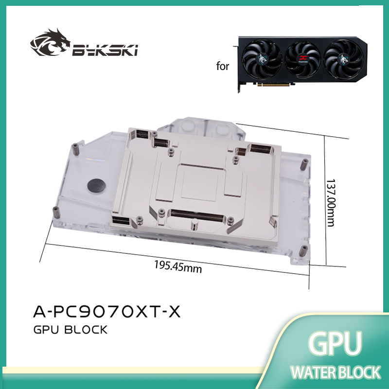 Rx 9070 Xt - Блок графического процессора Bykski A-PC9070XT-X для