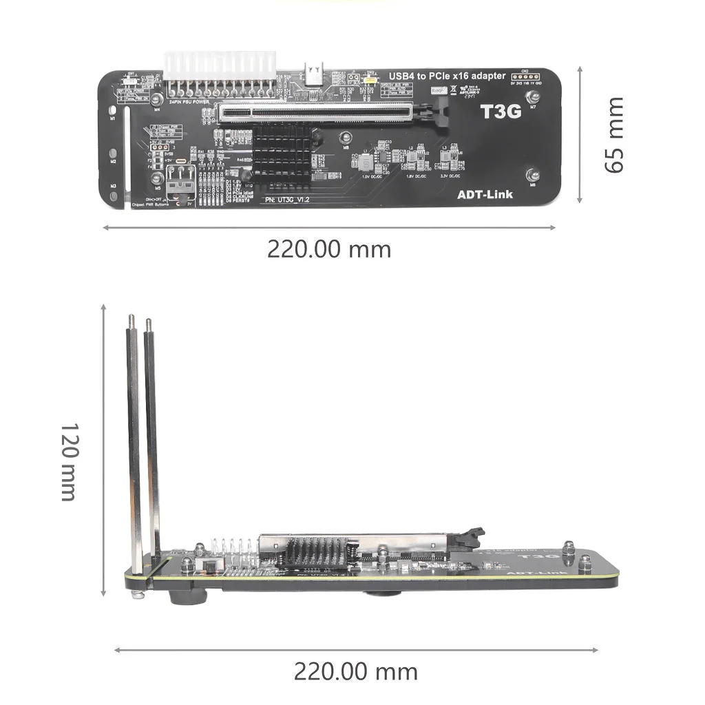 ADT UT3G для ноутбуков NUC ITX – обзор и цена Gpu External Dock Egpu Thunderbolt 4