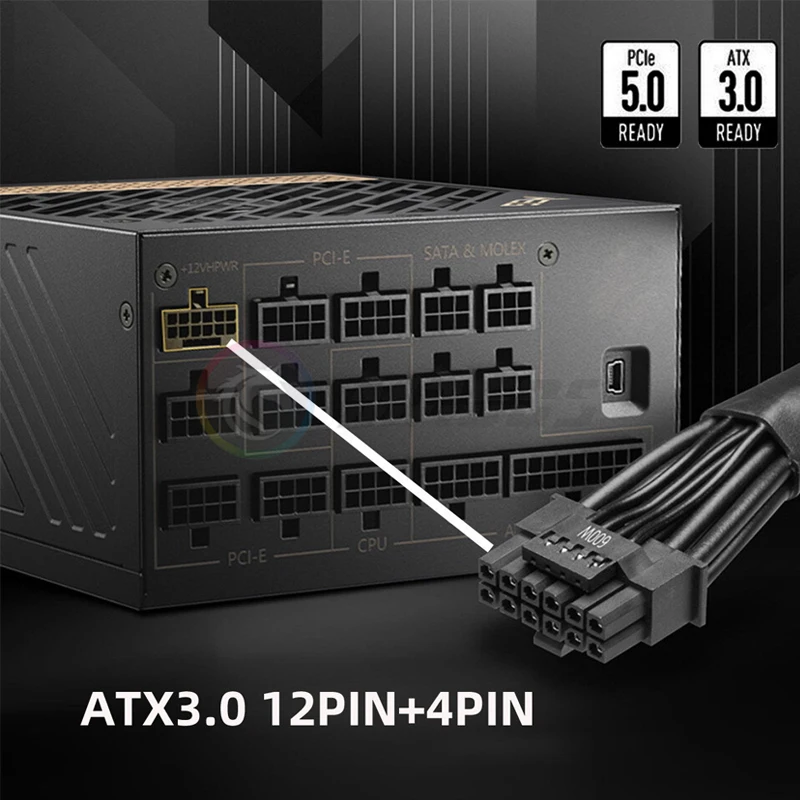 12 В HPWR ATX3.0 PCI-E 5.0 Мод – обзор и цена Dual 8Pin To 16Pin 12Vhpwr Cable