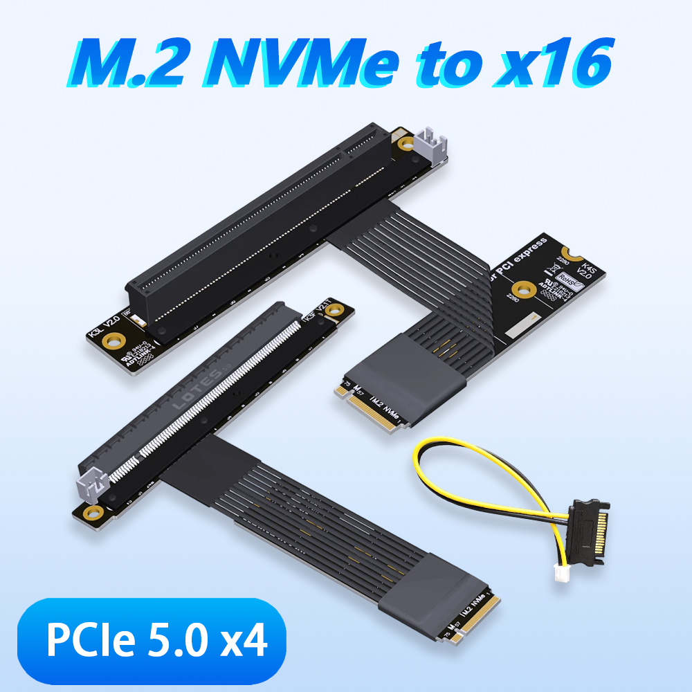 Кабель-удлинитель ADT-LINK M.2 – обзор и цена Pcie 5.0 Gpu Riser Cable