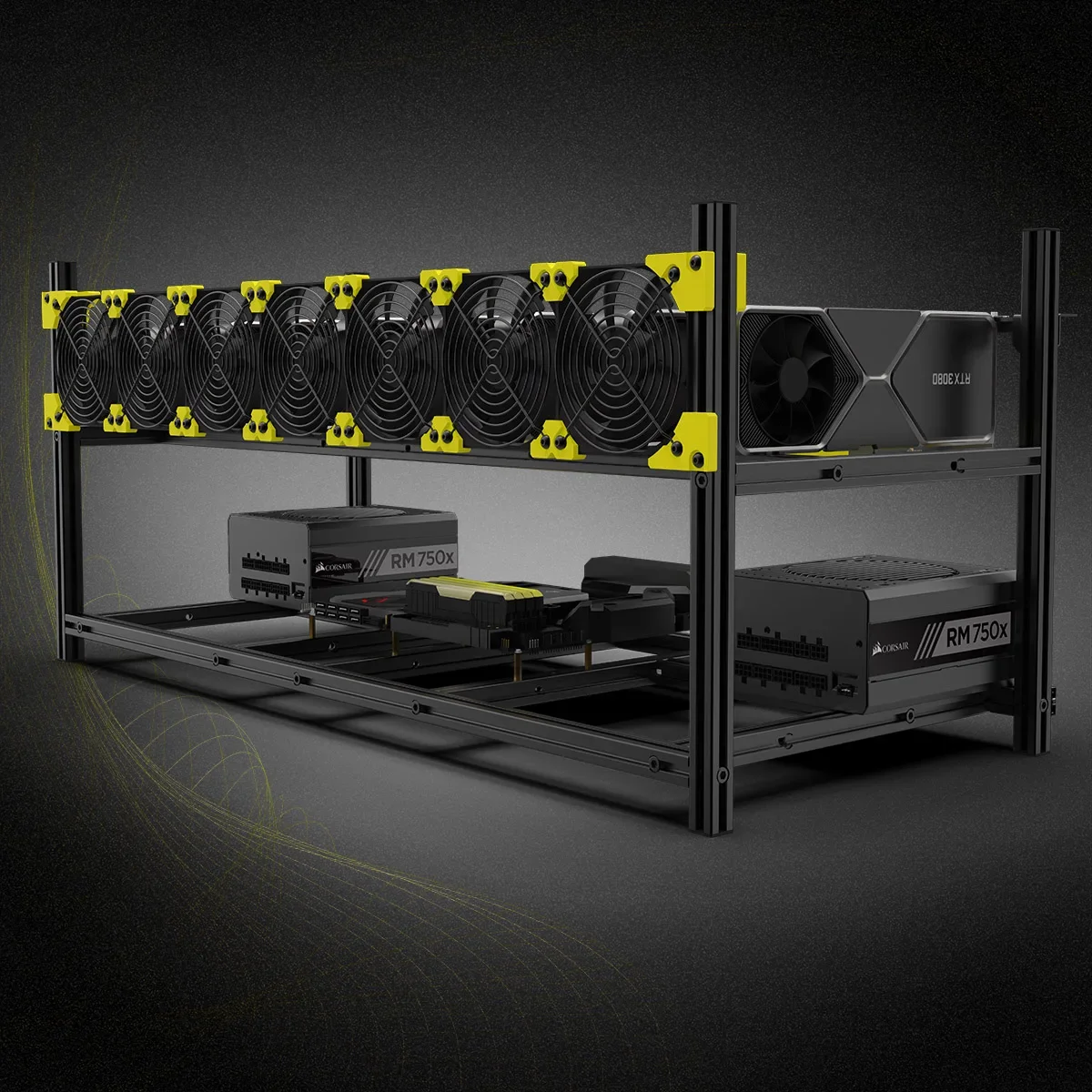 1 шт. Рама для майнинга из алю – обзор и цена Gpu Mining Rig Frame 8 Gpu