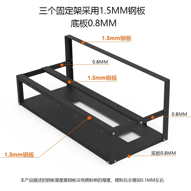 Подставка для видеокарт JMZ, о – обзор и цена Gpu Mining Rig Frame 8 Gpu